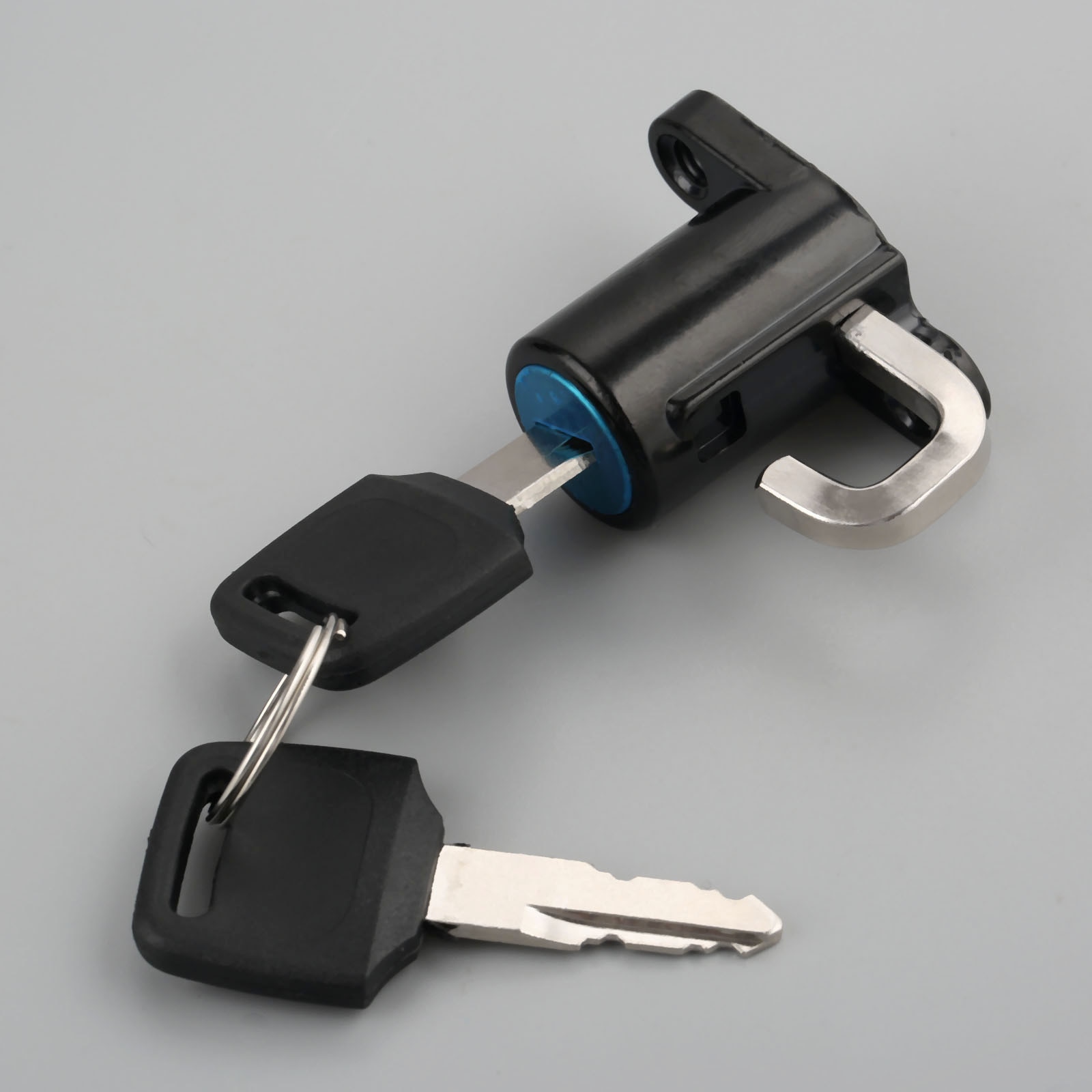 Cerradura para casco de motocicleta Universal, bicicleta, casco, bloqueo colgante, gancho para evitar robo, bloqueo, 2 Juego de llaves, seguridad de aluminio