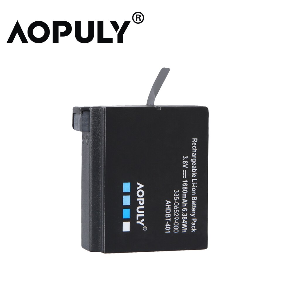 Aopuly 4 Stuks 1680Mah Gopro Hero 4 Batterij Vervanging + Led Usb Charger Voor Gopro HERO4 Gopro AHDBT-401 Action camera Bateria