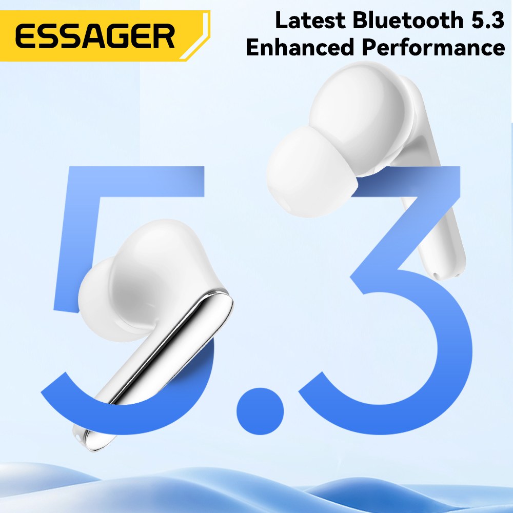 Essager Wireless Bluetooth 5.3 Headset Dual Noise Cancelling Touch Control Ohrhörer mit Mikrofon HiFI Stereo Sound Kopfhörer