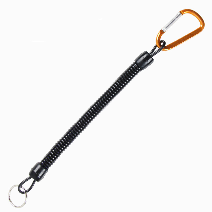 Cuerda de resorte antipérdida multifunción para submarinismo, accesorios de pesca submarina, cuerda de seguridad para antorcha de cámara subacuática: Gold