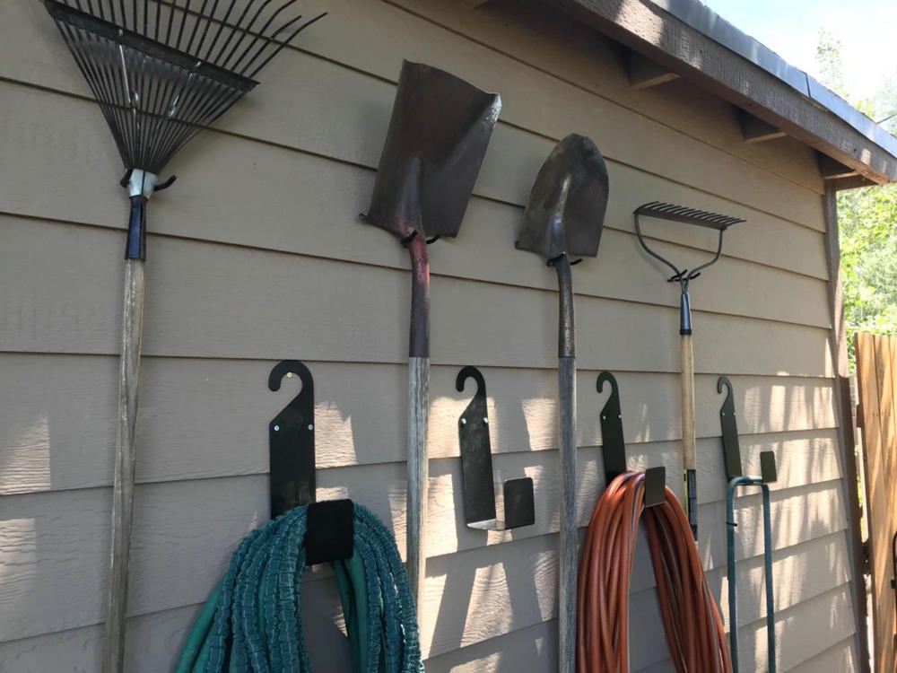 Heavy-Duty Jumbo Tool Holder U-Hooks for Garden Tools, Shovels, Rakes