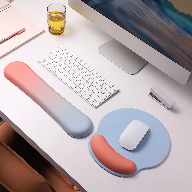 Polssteun Muismat Toetsenbord Pad Set Ergonomisch Kussen Gaming Muizen Mat Office Home Pc Laptop Desktop 3d Hand Ondersteuning Muismat