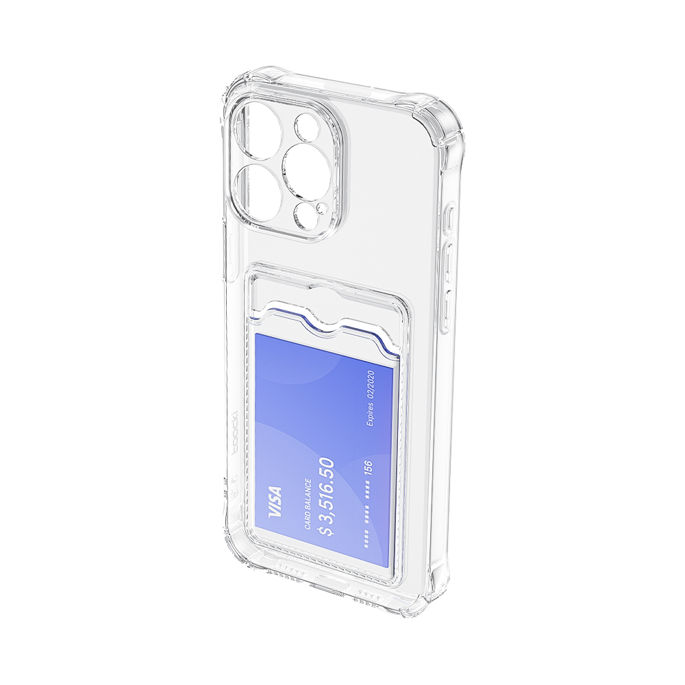 Toocki Transparante Telefoonhoesje Duidelijke Telefoontas Voor iPhone 15 14 13 12 Pro Max Plus Siliconen TPU Zachte Schokbestendige Achterkant Portemonnee Cover: Paars Roze