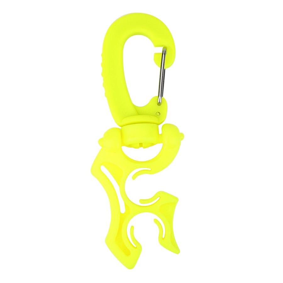 Doppel-bcd-schlauchhalter mit clip-schnalle, doppel-bcd-clip, regler-halteschnalle zum tauchen und schnorcheln: Gelb