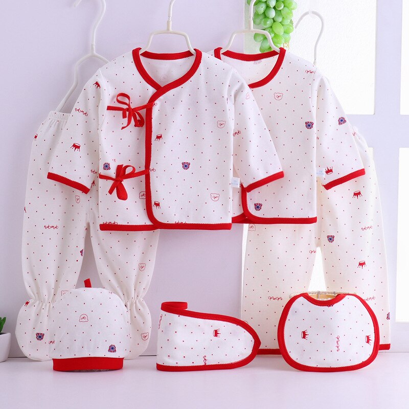 7 Stks/set Zomer Lente Pasgeboren Baby Kleding Set Meisje Jongen Kleding Leuke Zachte Baby Katoenen Cartoon Ondergoed Gezondheidszorg Kits