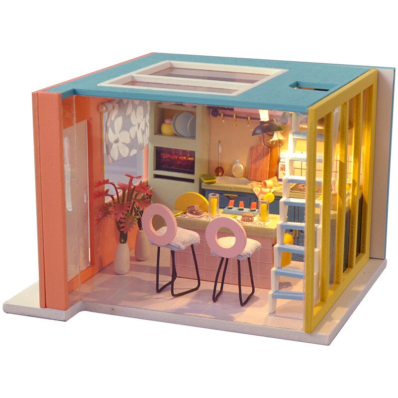 Diy Doll House Handmade House Model Warm And Fashionable Villa With Swimming Pool To Send Family Love And Of Love: Green