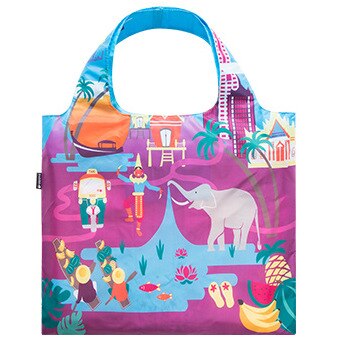 Women Shoulder Cloth Pouch Eco Friendly Shopping Bags Waterproof Travel Reusable Handbag Foldable Grocery Bulk Storage