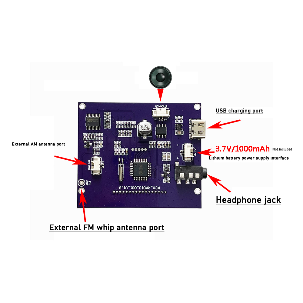 Full-band MW FM SW AM short-wave medium-wave FM Radio Receiver Module Digital Clock station frequency LCD Display radio