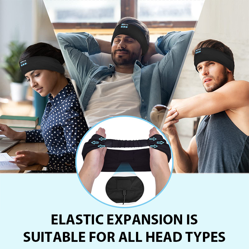 Sporthoofdbanden Draadloze Bluetooth-hoofdtelefoon Hoofdband Slaapmuziek Oogmasker Zachte elastische yoga-haarbanden Zweetbandjes voor buiten
