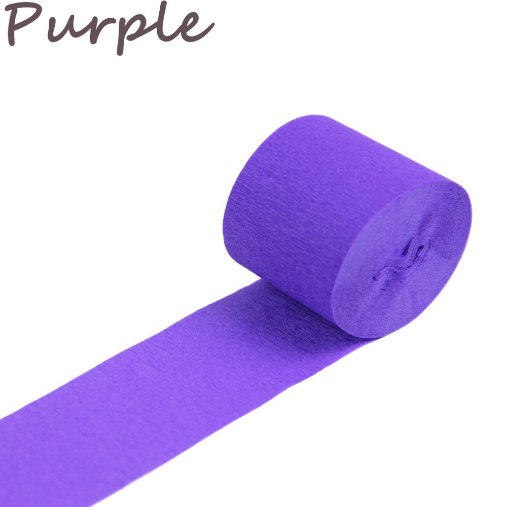 1 Roll 3.5 Cm * 10 M Crinkled Crêpepapier Bloem Wikkelen Diy Scrapbooking Craft Voor Verjaardagsfeestje Festival Kerst decoratie: purple