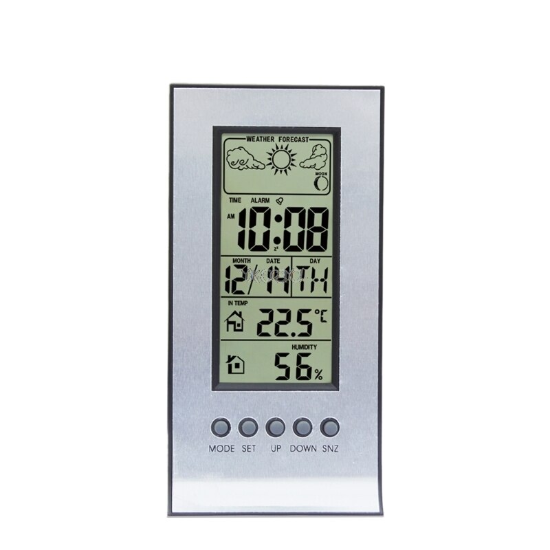 Digital Weather Station Wireless Indoor Outdoor Daily Clock Snooze Forecast Calendar Clock Hygrometer M13
