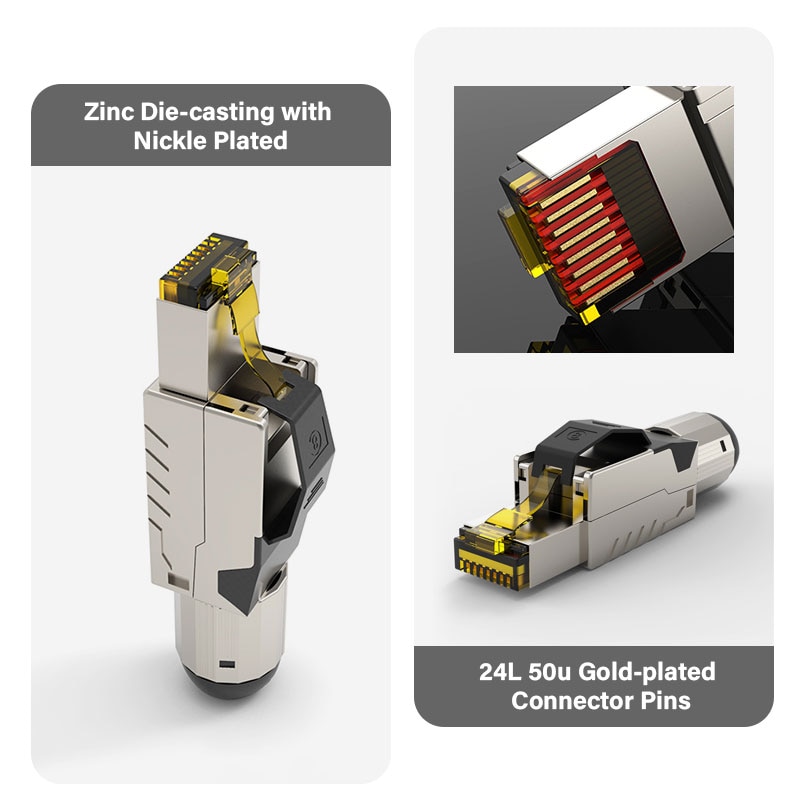 Zoerax Cat8 Ethernet Patch Kabel S/Ftp 22AWG Dubbele Afgeschermde Solid Cable | 2000Mhz 2Ghz 40Gbps | 5th-Gen Ethernet Lan Netwerk