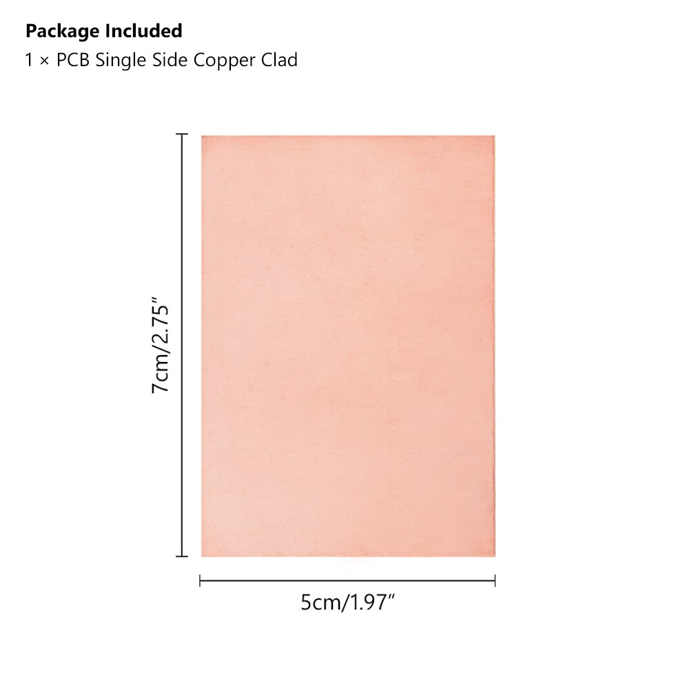 Single-sided PCB Copper Clad Board Laminate Etching Plated Printed Circuit Board 5x7 7x10 10x15 10x20 12x18 15x20 20x30cm: 5x7cm