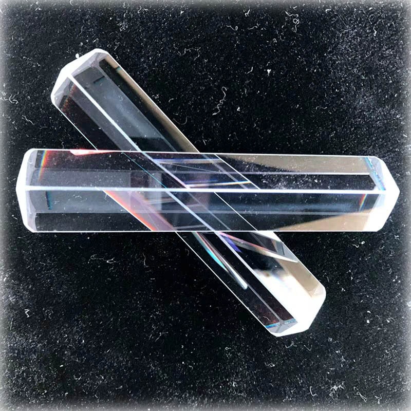 Triangular color prism K9 Optical Glass Right Angle Reflecting Triangular Prism For Teaching Light Spectrum