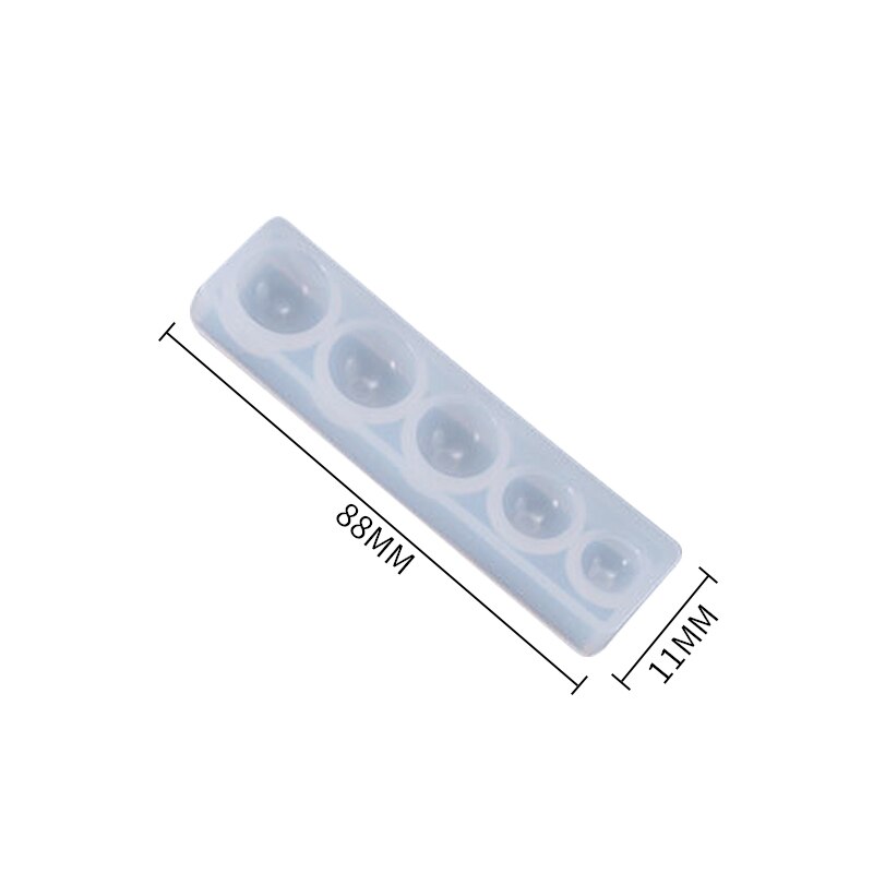 Gemma Del silicone Della Muffa Del Fondente Della Muffa di Vetro Dello Specchio Dotato di Fondo di Cristallo FAI DA TE Bianco Della Decorazione Del Mestiere di Cristallo Gocce di gel di Silice: piccolo Hemisphere