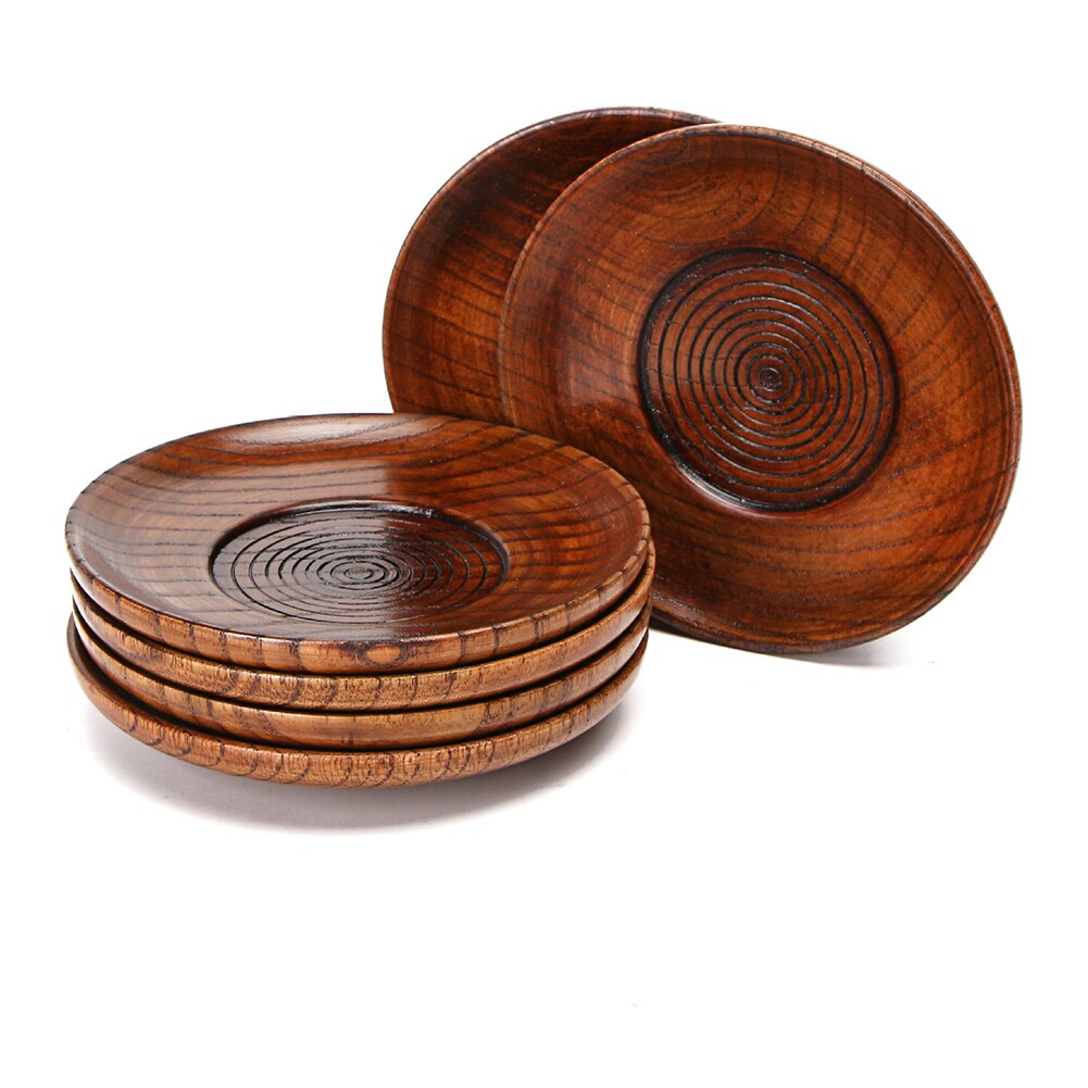 Caboteur cuisine outil plateau de service café caboteur plaque boisson tasse tampons Table décoration ménage Carft en bois tasse tapis rond