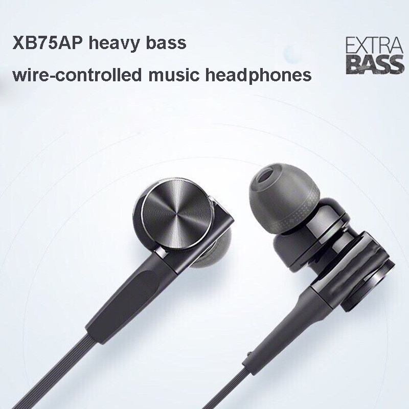 SON-Y MDR-XB75AP In-Ear Hoofdtelefoon Zware Bas Bedrade Ruisonderdrukking Oordopje Met Microfoon Oortelefoon