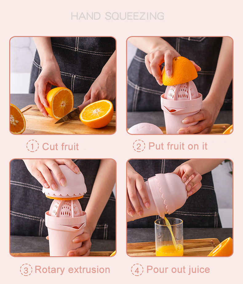 1Pc Hand Press Fruit Lemon Orange Citrus Squezzer Juicer Cup Manual Juicer Maker Protable Kitchen Gadget Easy Juice