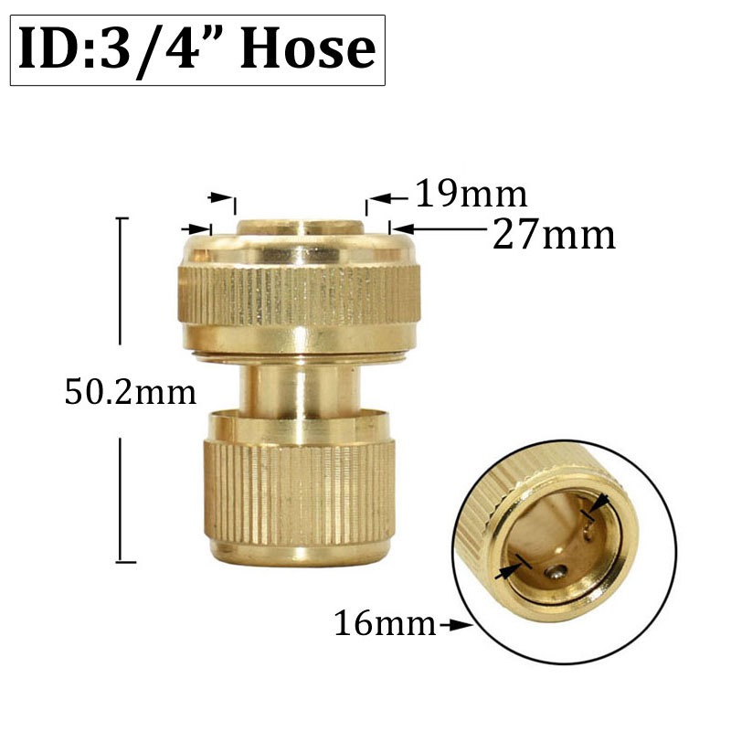 1/2 3/4 5/8 1"Brass Garden Hose Quick Connector Drip Irrigation System Copper Fittings For Outdoor Irrigation Car Wash: black