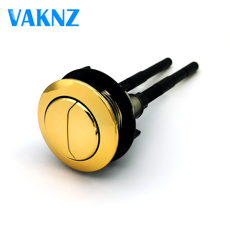 Dual Flush Toilet Tank Gold colour Button Round shape Toilet Push Button Bathroom Accessories 38mm