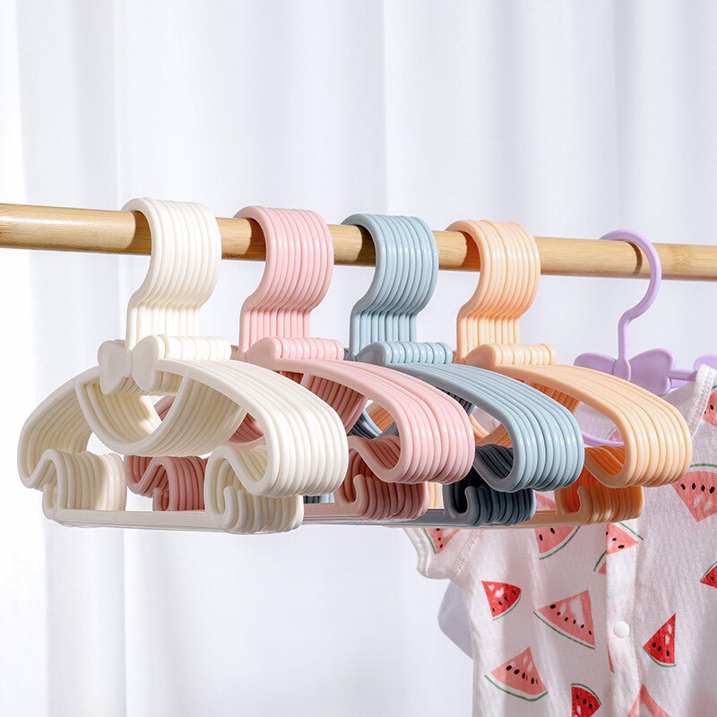 5/10/20Pcs Kids Kleerhanger Rekken Draagbare Plastic Display Hangers Winddicht Kinderen Jassen Hanger Baby Kleding organizer
