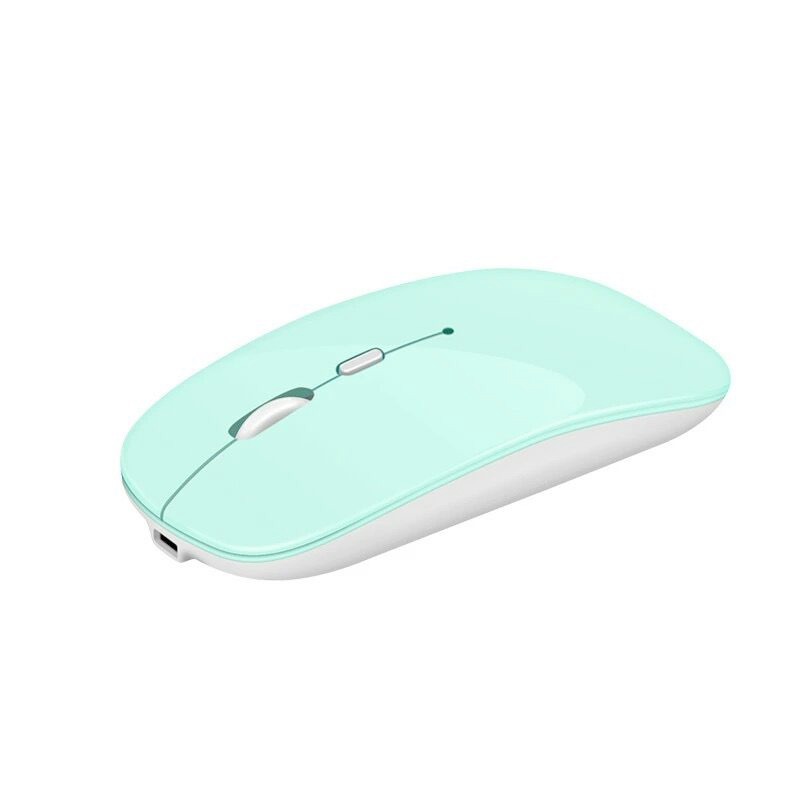 Drahtlose Maus Bluetooth Wiederaufladbare Maus Drahtlose Computer Stille Mause Ergonomische Mini Mäuse USB Optische Mäuse Für PC laptop: green