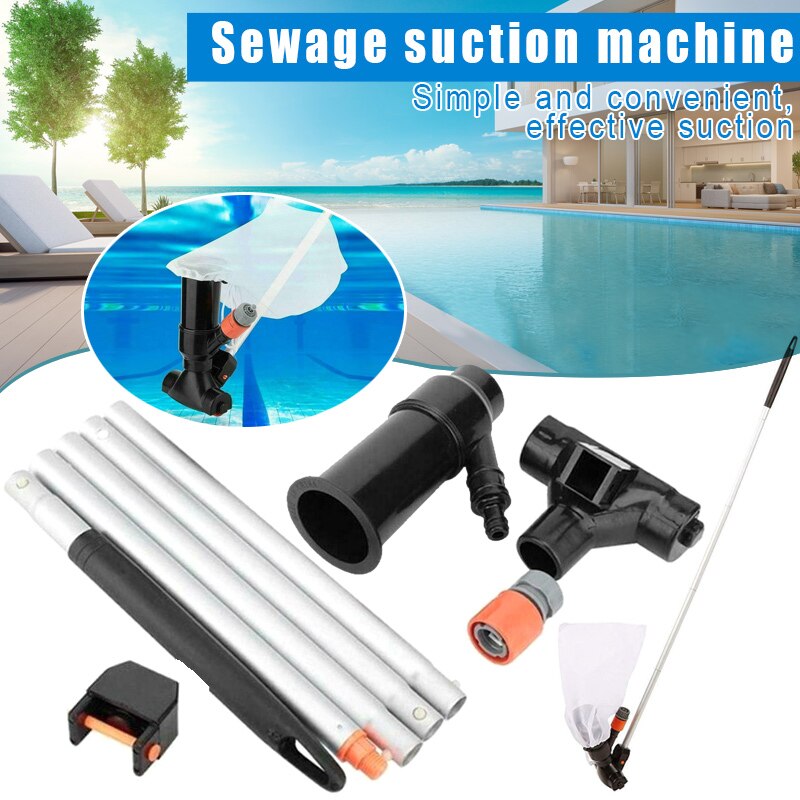 Pool Vacuum Cleaner Swimming Pool Vacuum Jet 5 Pole Sections Suction Tip Connector Inlet Portable Detachable Cleaning Tool