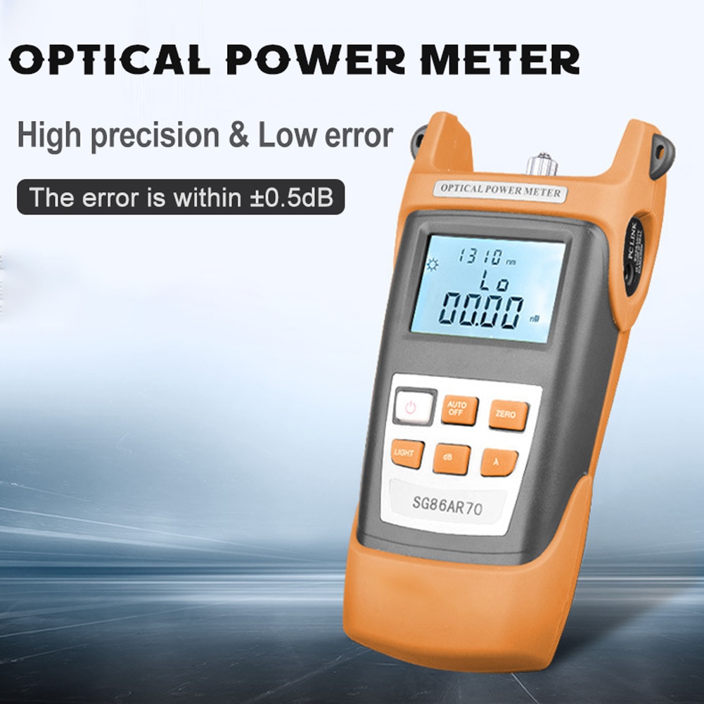 Draagbare Lcd-scherm Handheld Optische Power Meter 7 Testen W-Ave Lengte-70 ~ + 3dBm Fiber optische Tester Utility Tool