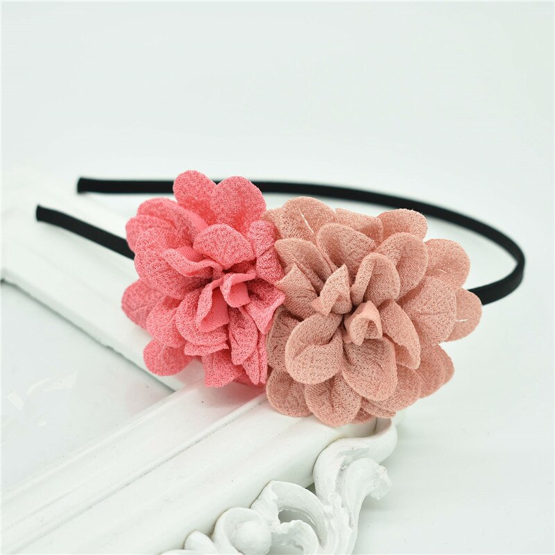 kinderen Bloem Hoofdband Hollow Effen Kleur Accessoires Gom Voor Haar hHair Band Meisjes Hoofdbanden: Red