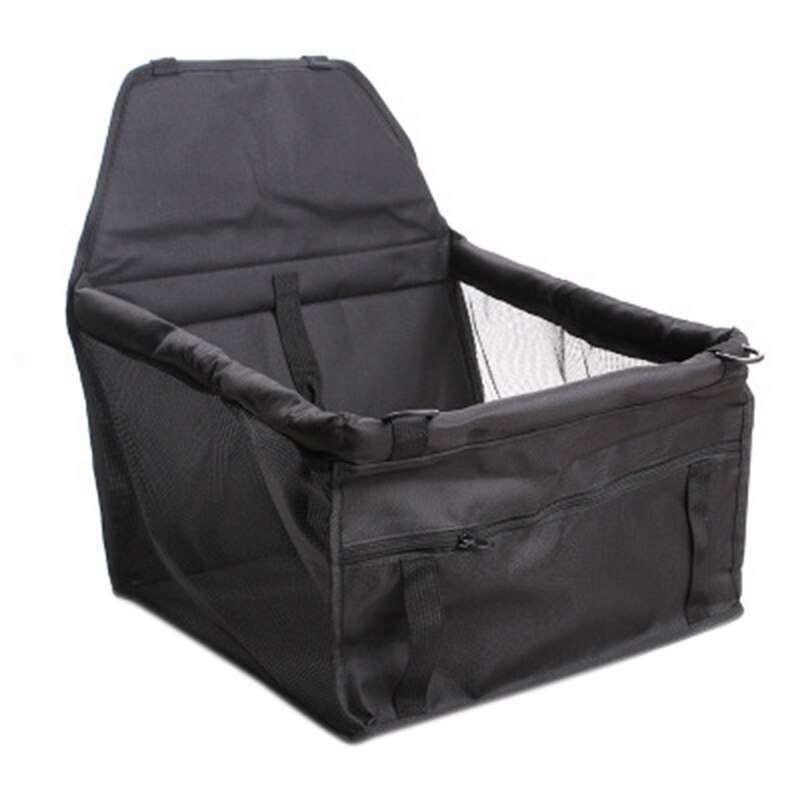 Vikbar oxford tyg husdjursbilsäte bärbar resehundbärare utomhus säker mesh hundkatt bilkorg: J