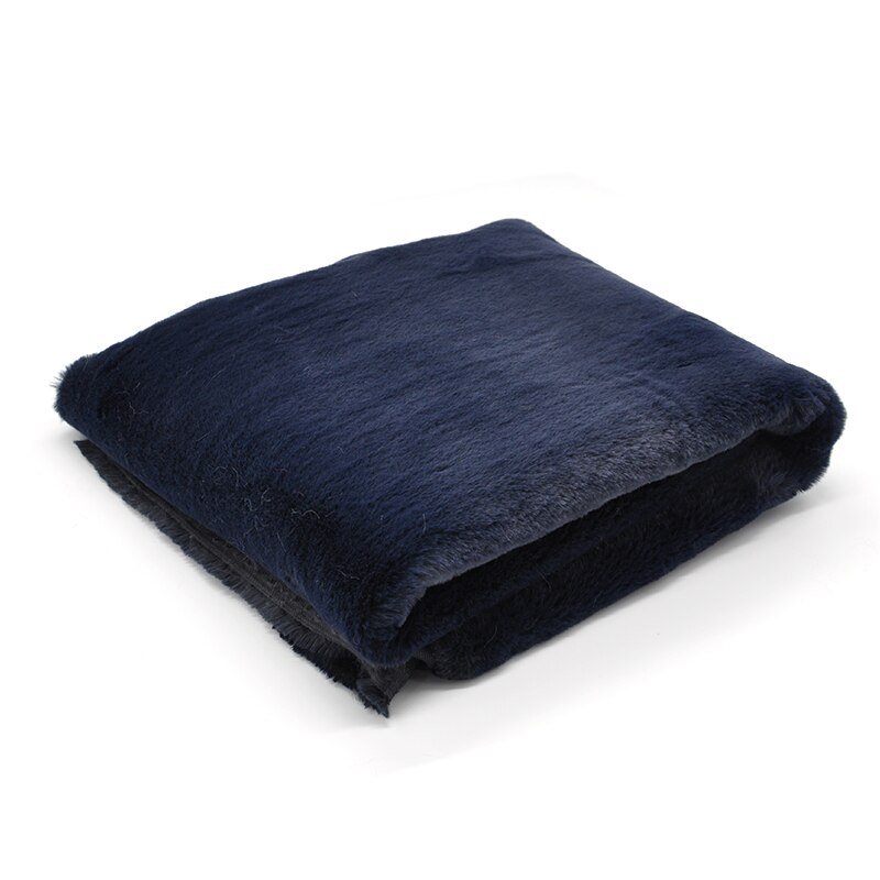 Imitatie Rex Konijnenbont Fluwelen Stof Kat En Hond Nest Pop Sjaal Teller Achtergrond Stof Diy Handgemaakte Zachte Stof 0.5X1.6M: Navy blue