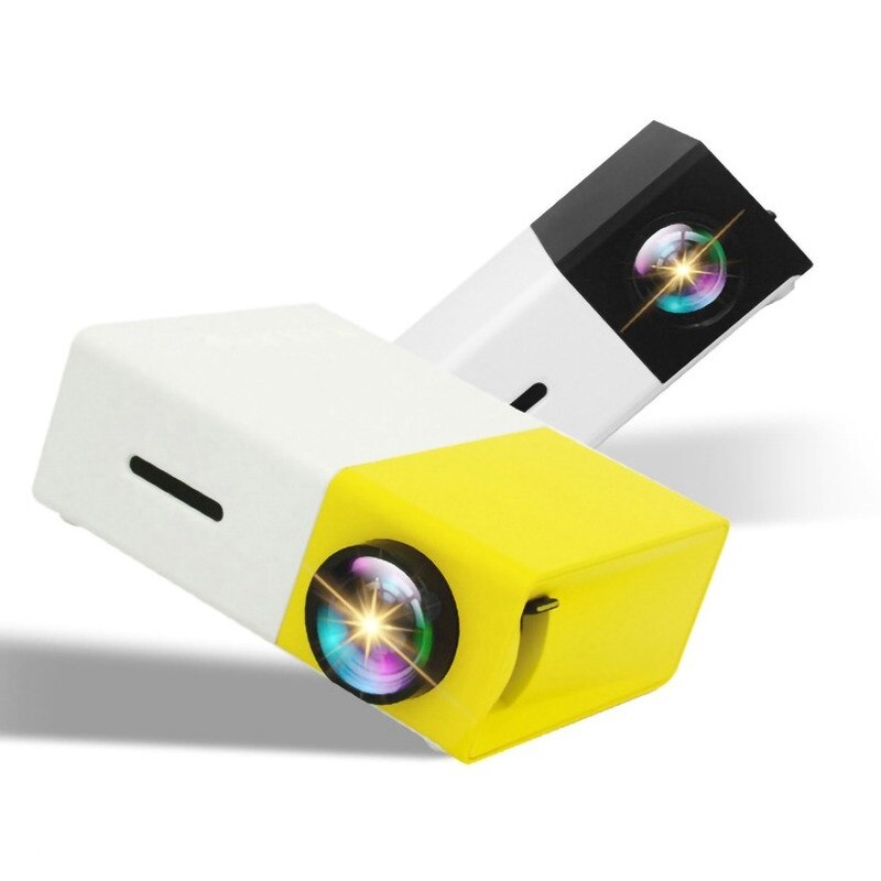 YG300 800Lumen Mini Projector Audio Portable Projector Home Media Full High Definition Support USB/AV/HDMI-compatible/Screencast