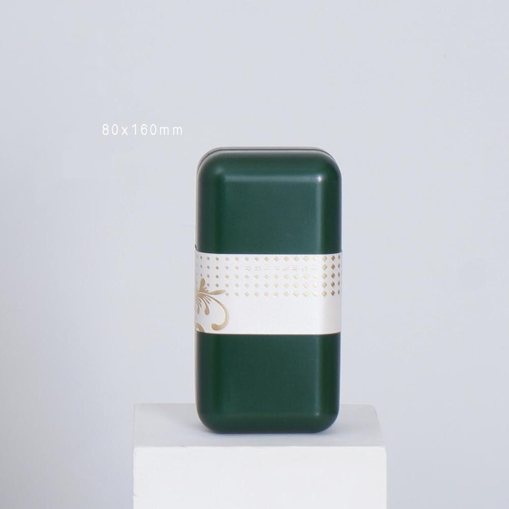 6 pièces/lot général Pu Er thé scellé boîte en fer blanc boîte d'emballage de thé vide caisse de nourriture pour cuisine impression café poudre organisateur de stockage: Green M 6pcs