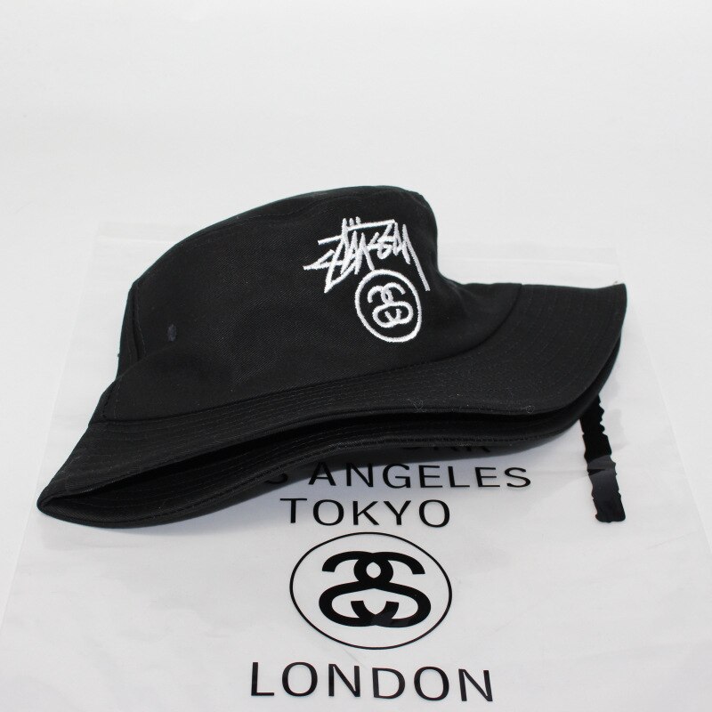 Sombrero de pescador para hombre y mujer, sombrilla bordada con doble etiqueta, estilo urbano, para primavera y verano