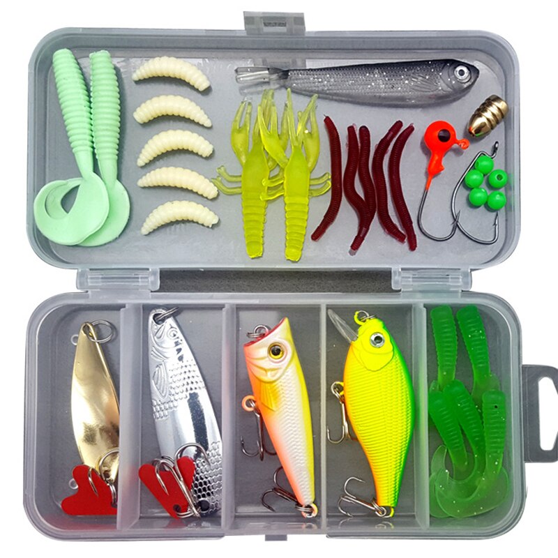 Ensemble d'accessoires de pêche boîte leurres souples/hameçon jig cuillère leurre pour pêche en bord de mer - Chine Pêche de surf Lure et boîte à pêche double face prix