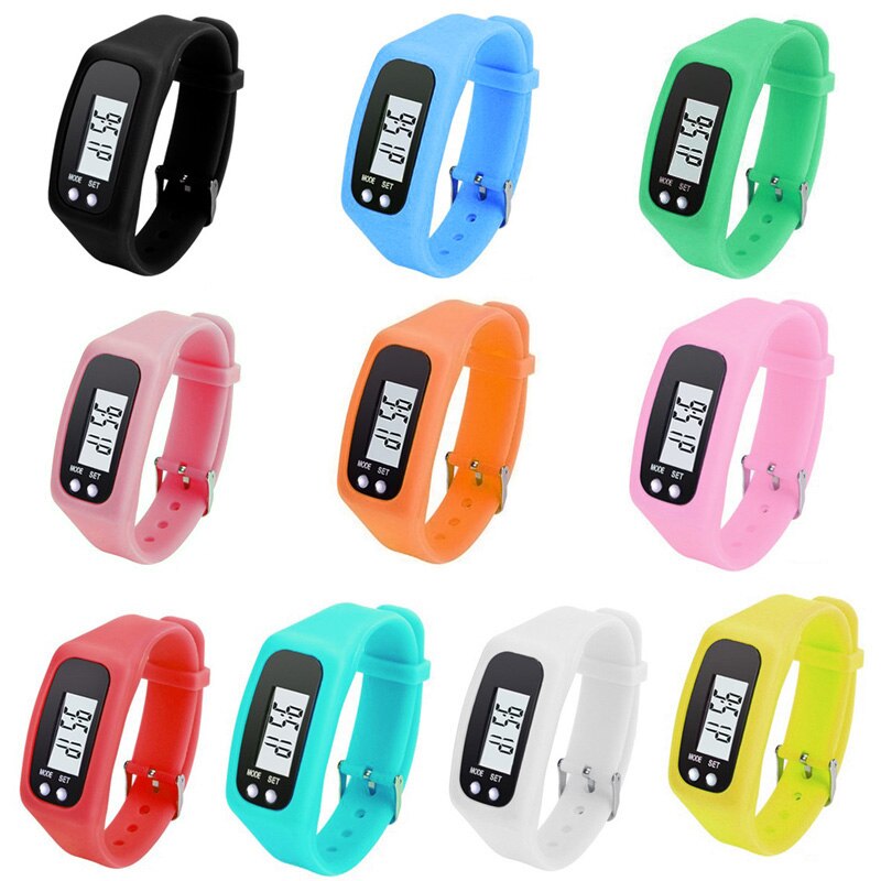 Digital LCD Pedometer Run Step Walking Distance Calorie Counter Sport Watch Bracelet TOO789