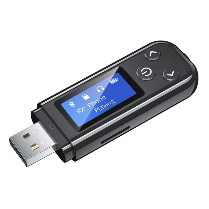Bluetooth 5.0 nadajnik i odbiornik audio USB 3.5MM RCA muzyka stereofoniczny adapter bezprzewodowy wbudowany akumulator