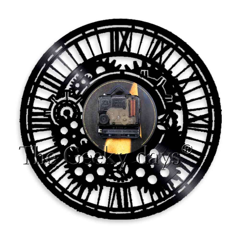 Ingranaggi Steampunk Orologio Da Parete Decorativo Orologio Da Parete Vintage ▾ vinile disco Orologio Da Parete Ciclista Ciclismo fan Ruote Dentate Regalo Fatto A Mano