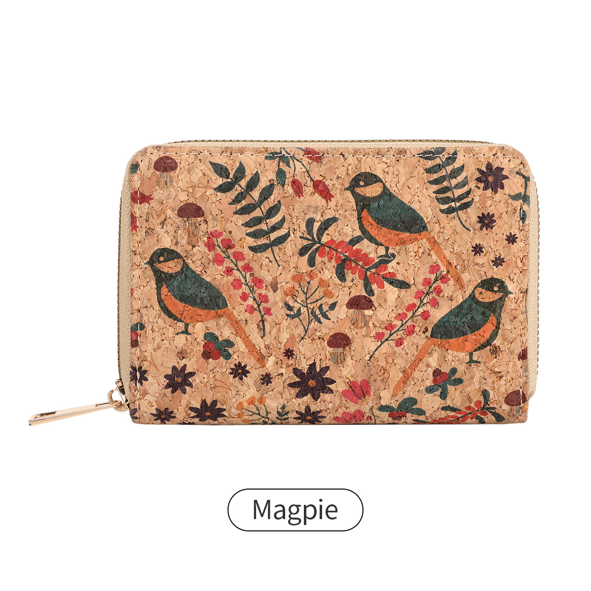 Retro Printed Women's Short Wallet Zipper Portable PU Leather Card Bag Multi functional Card Slot Women's Card Set Zero Wallet: light yellow