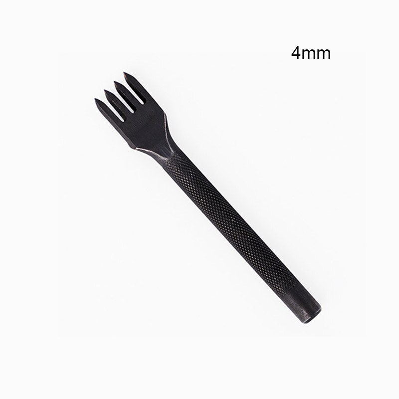 Perforadores de acero para cuero, herramientas de artesanía de 1, 2, 4, 6 puntas, cincel de punta de diamante, 3/4/5/6mm: 4mm 4 Prong 1pcs
