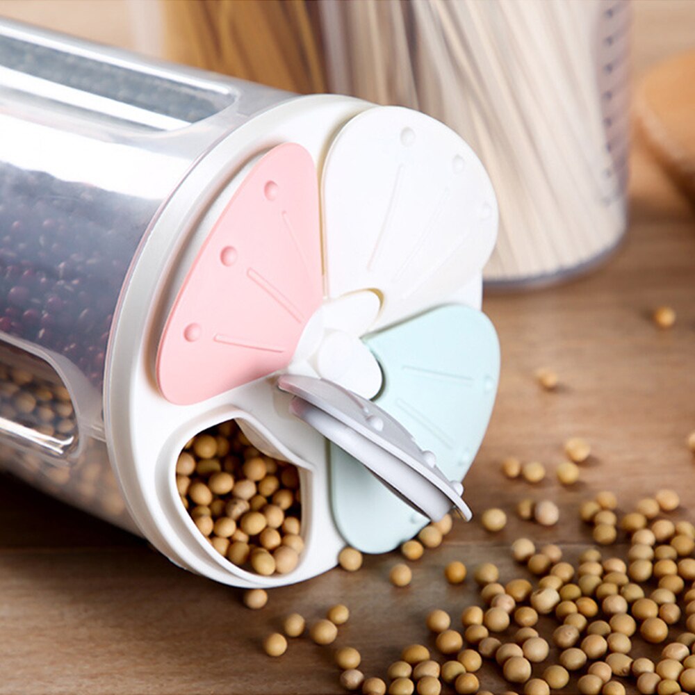 Caja de almacenamiento de alimentos PP, Juego de contenedores transparentes de plástico con tapas para cocina, frascos de botellas de almacenamiento, granos secos, cereales de frutas sellados