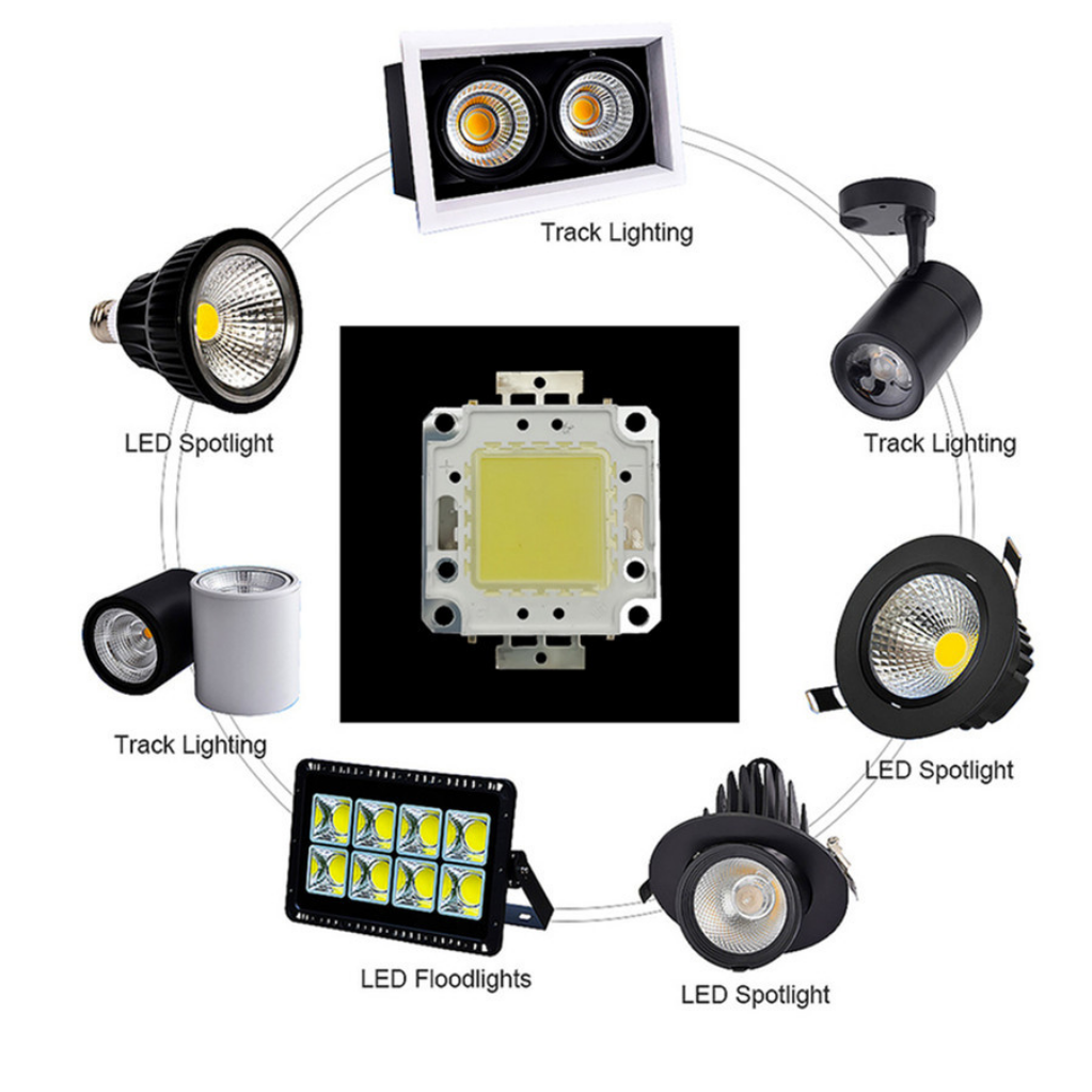 10W 20W 30W 50W 100W cuentas de lámpara de Chip LED DC 9-12V 30-36V COB LED Chip integrado cuentas de diodo de matriz para reflector DIY