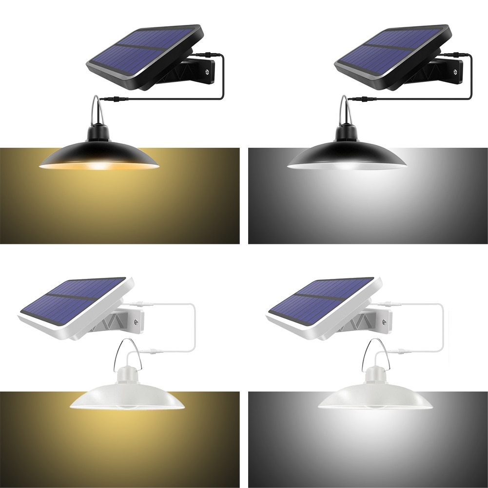 Solar Pendant Light Outdoor Indoor Hanging Solar Powered Shed Lights Waterproof Decoration Lamp For Barn Farm Garden Yard Patio