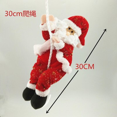 6 stk juledekoration julemanden klatrer på rebet af indendørs / udendørs vægvinduer for at hænge julepynt: B-as show