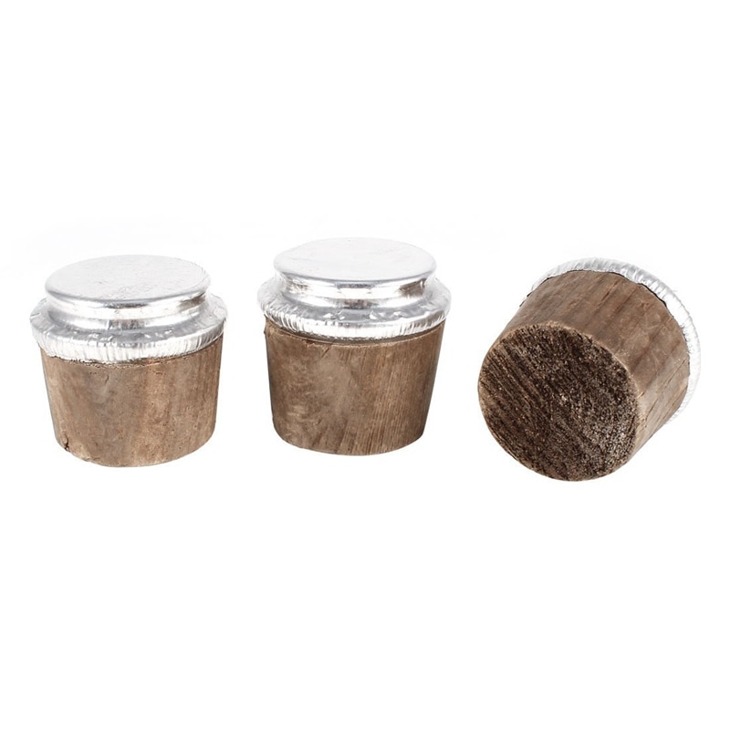 Bouteille thermos en bois, diamètre du fond ELEG-37mm, en liège, ton argent, 3 pièces: Default Title