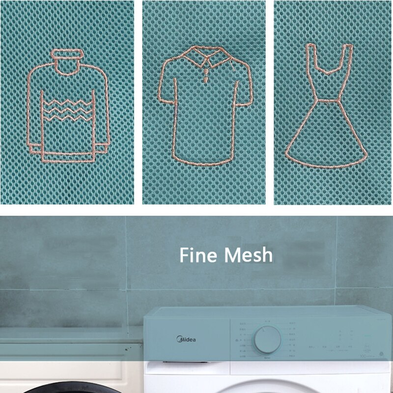 Durable Double Layer Laundry Bag Embroidery Net Mesh Bag Hosehold Laundry Machine Accessories Classified Wash Bags