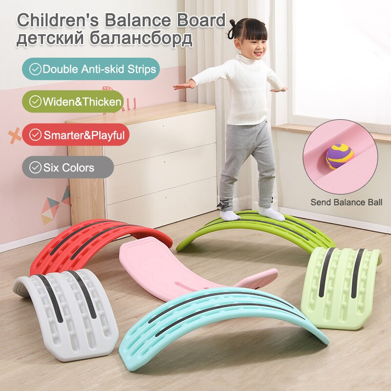 Altalena Balance Board plastica asilo all&#39;aperto per bambini Indoor Smart Kids Sense Training curvo Skateboard nuoto giocattolo regalo