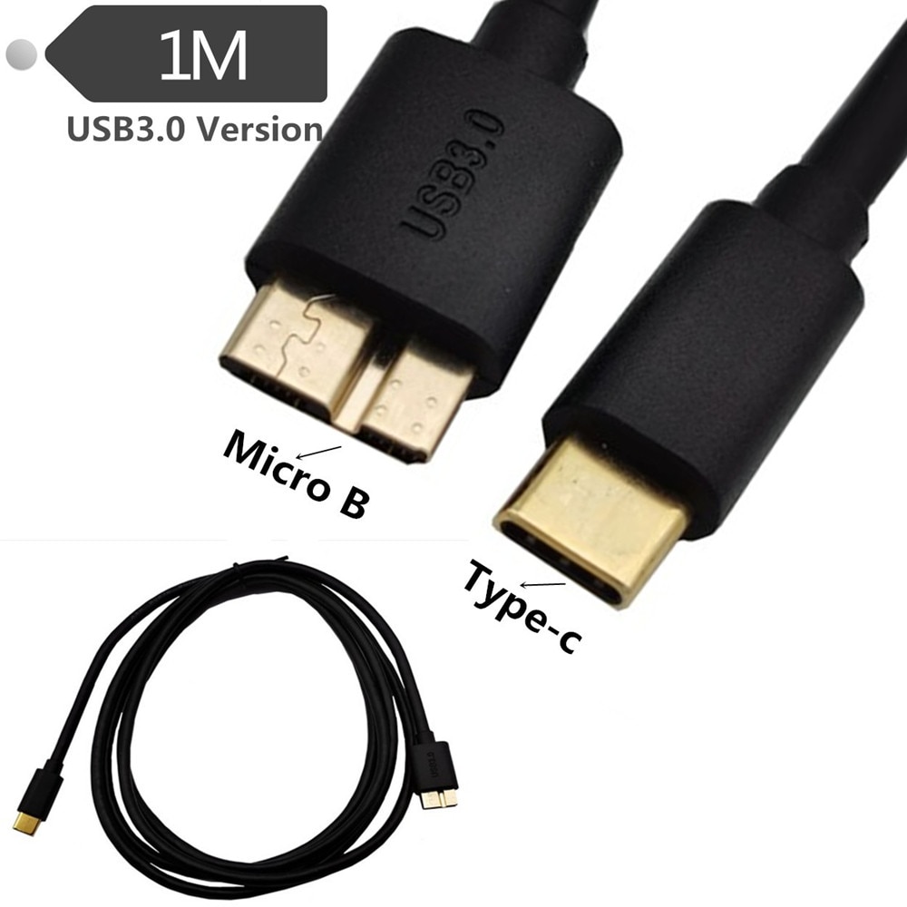 0,5 M 1M 1,8 M USB 3.1 Typ-C zu USB 3.0 Mikro B Kabel Stecker Schnelle Daten synchronisieren kabel Für Macbook Externe Festplatte Festplatte PC