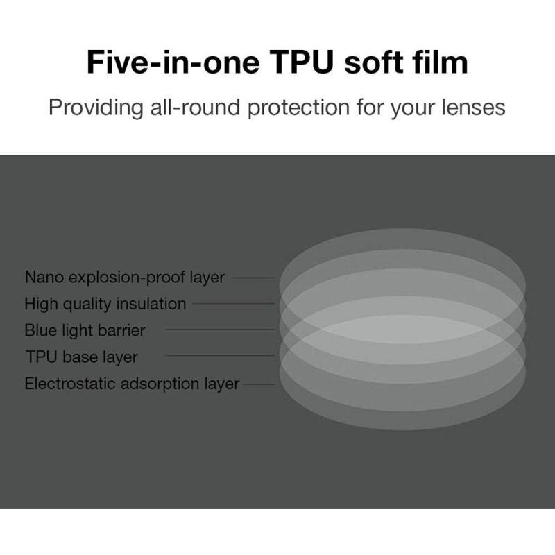 2 Pair Soft TPU Lens Protector HD Clear Film For VR Oculus Quest/Rift S/GO Anti Blue Light VR Glasses Accessories
