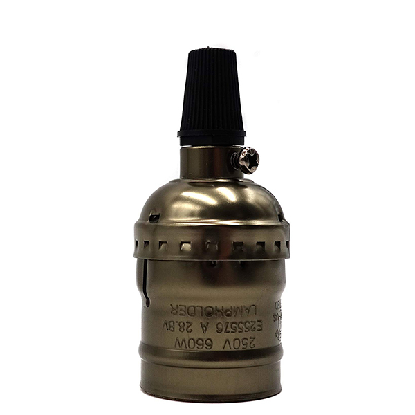 Lampenfassung Jahrgang Edison Glühbirne E26 E27 Sockel Schraube Lampensockel Aluminium Licht 110V 220V Sockel Industrie retro Anhänger Lampenfassung: Grün